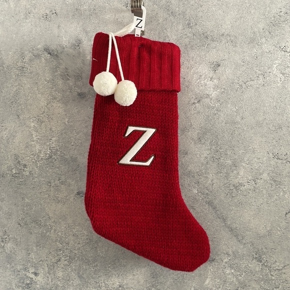 Lined Initial Z Christmas Stocking NWOT - Picture 4 of 5